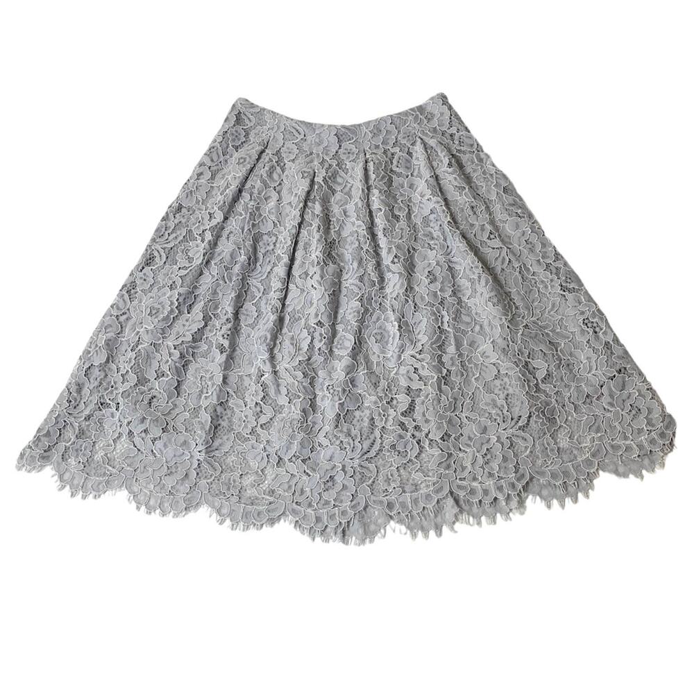 CHARLOTTE RUSSE Light Blue Lace Floral Midi Skirt Small